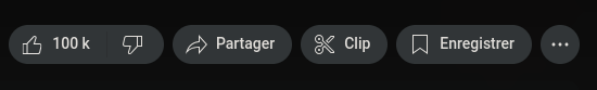 bouton partager de Youtube